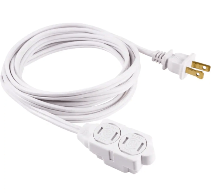 white extension cord